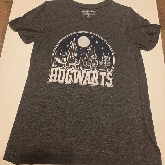 Harry Potter Wizarding World Hogwarts Women's Short Sleeve Gray Medium T-Shirt - Picture 1 of 6
